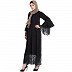 Designer lace abaya- Black